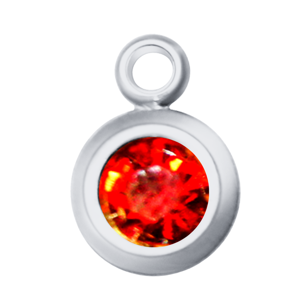 Round Birth Stone Charms