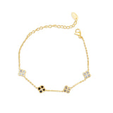 Multiple Small Diamond Flowers Bracelet