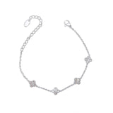 Multiple Small Diamond Flowers Bracelet