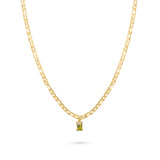 Green Stone Figaro Necklace