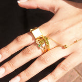 Gold Stone Ring