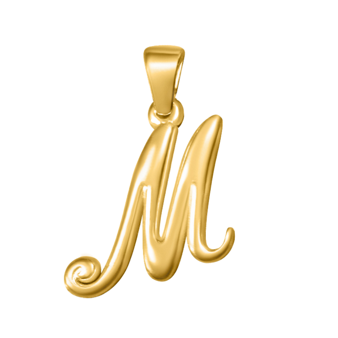 Large Cursive Letter Charms