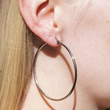 Large Silver Hoops