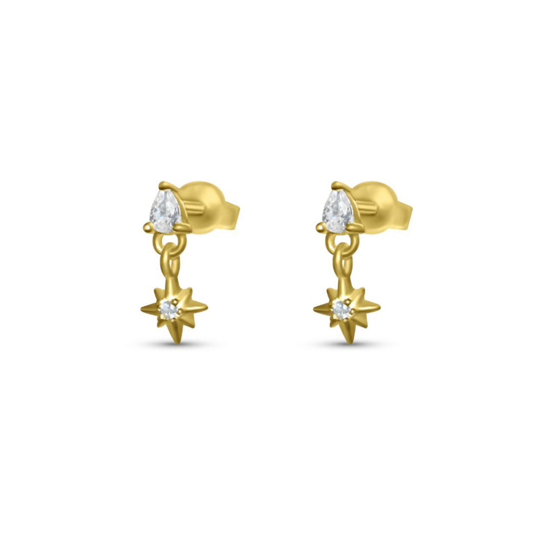 Diamonds and Star Earring Stack