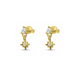 Diamonds and Star Earring Stack