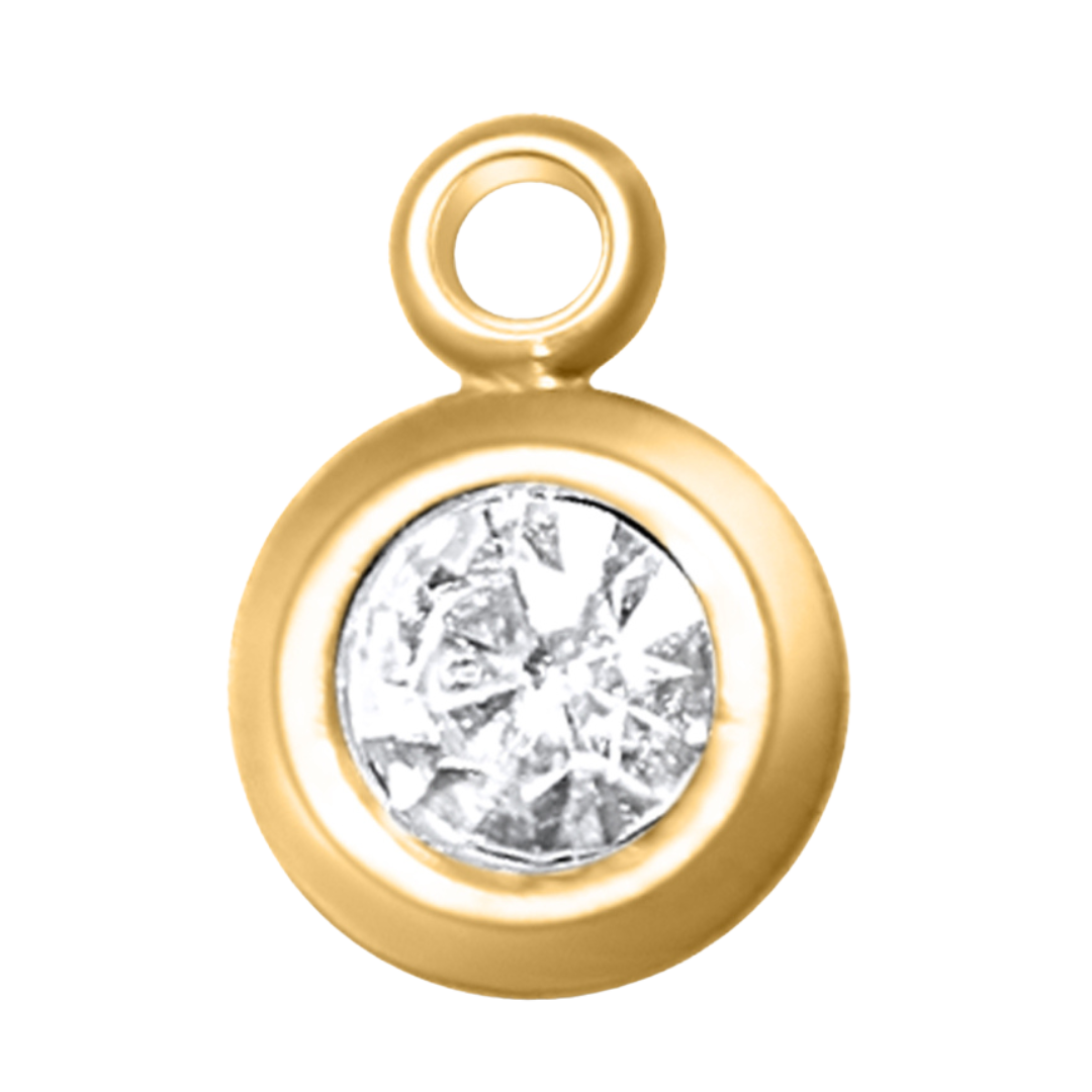 Round Birth Stone Charms