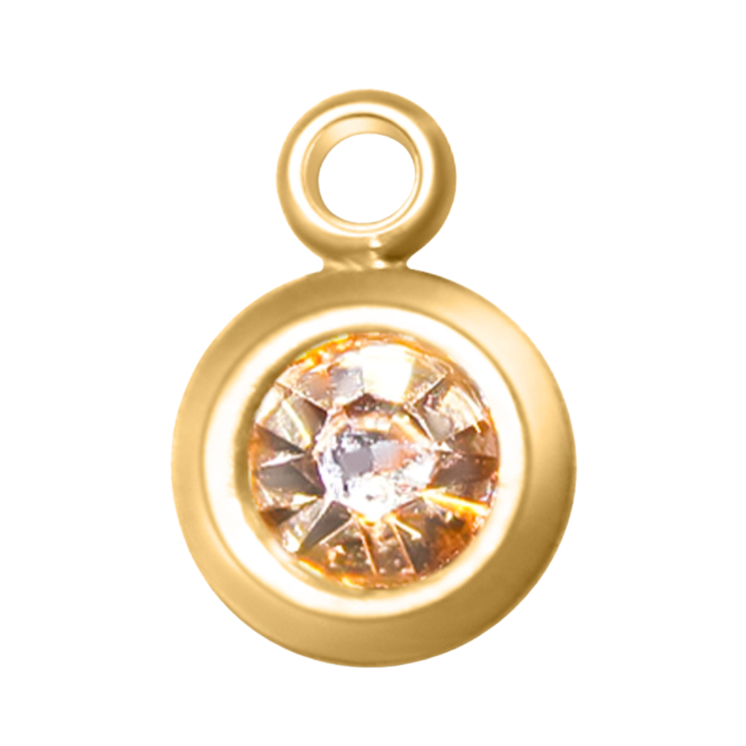 Round Birth Stone Charms