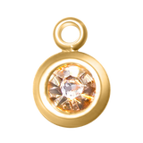 Round Birth Stone Charms