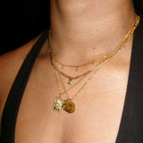 Double Coin Pendant Necklace