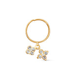 Dangly Diamond Flowers Ring