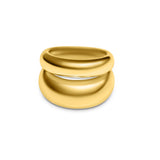 Bold Double Layer Gold Ring