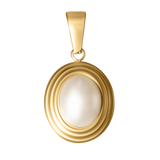 Gold Framed Pearl Charm