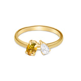 Olive Green Diamond Ring
