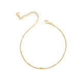 Gold Ripple Chain Anklet