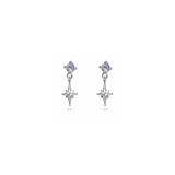 Diamond Star and Moon Earring Stack