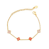 Multiple Small Diamond Flowers Bracelet