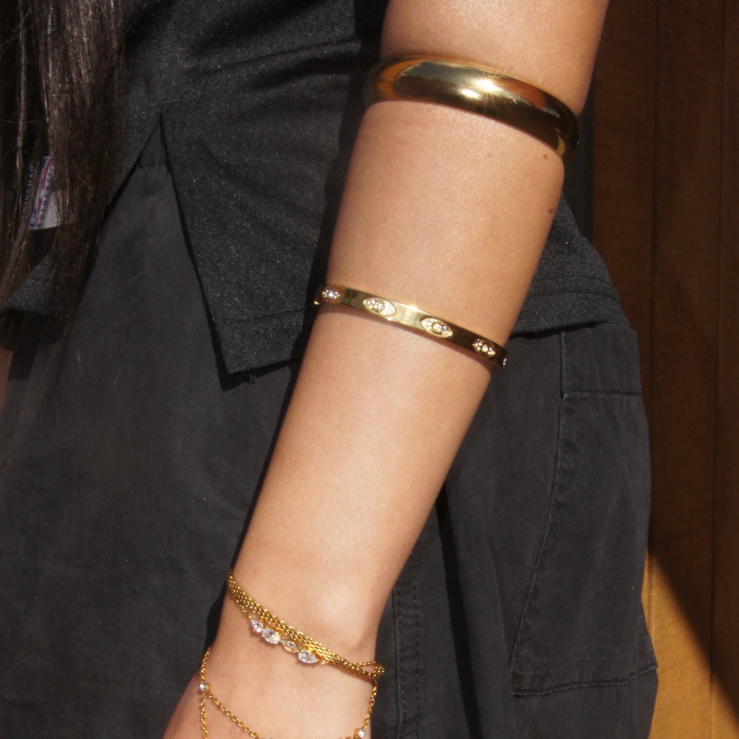Diamond Evil Eye Bangle