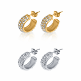 Diamonds Round Earrings