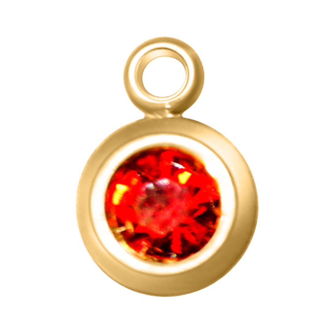 Round Birth Stone Charms