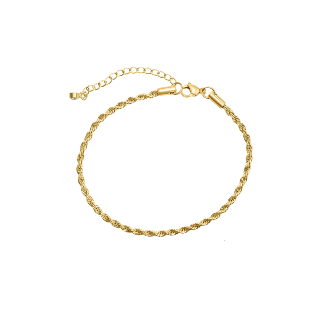 Rope Anklet with Diamond