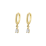 Diamond Teardrop Earrings Stack