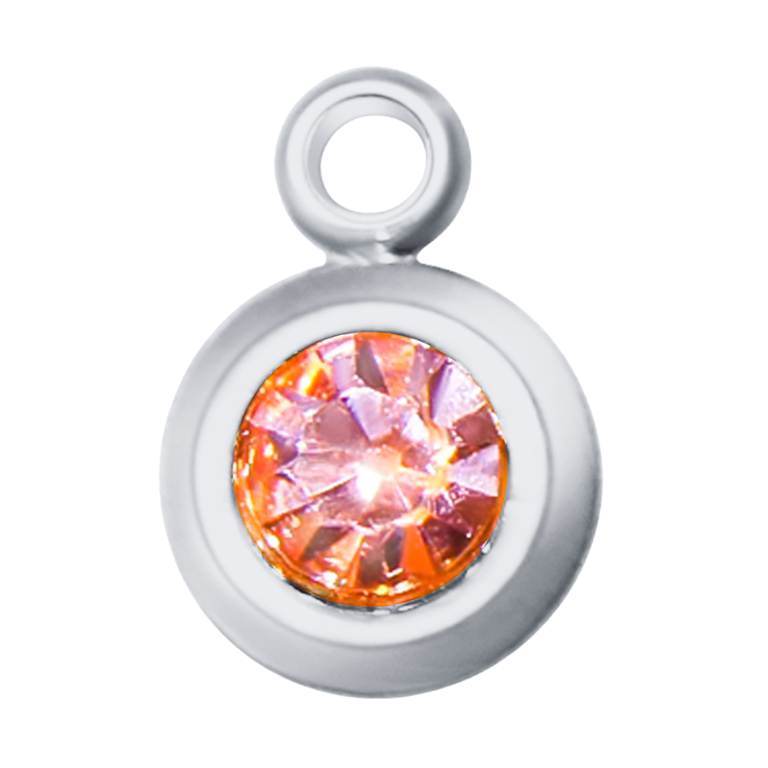 Round Birth Stone Charms