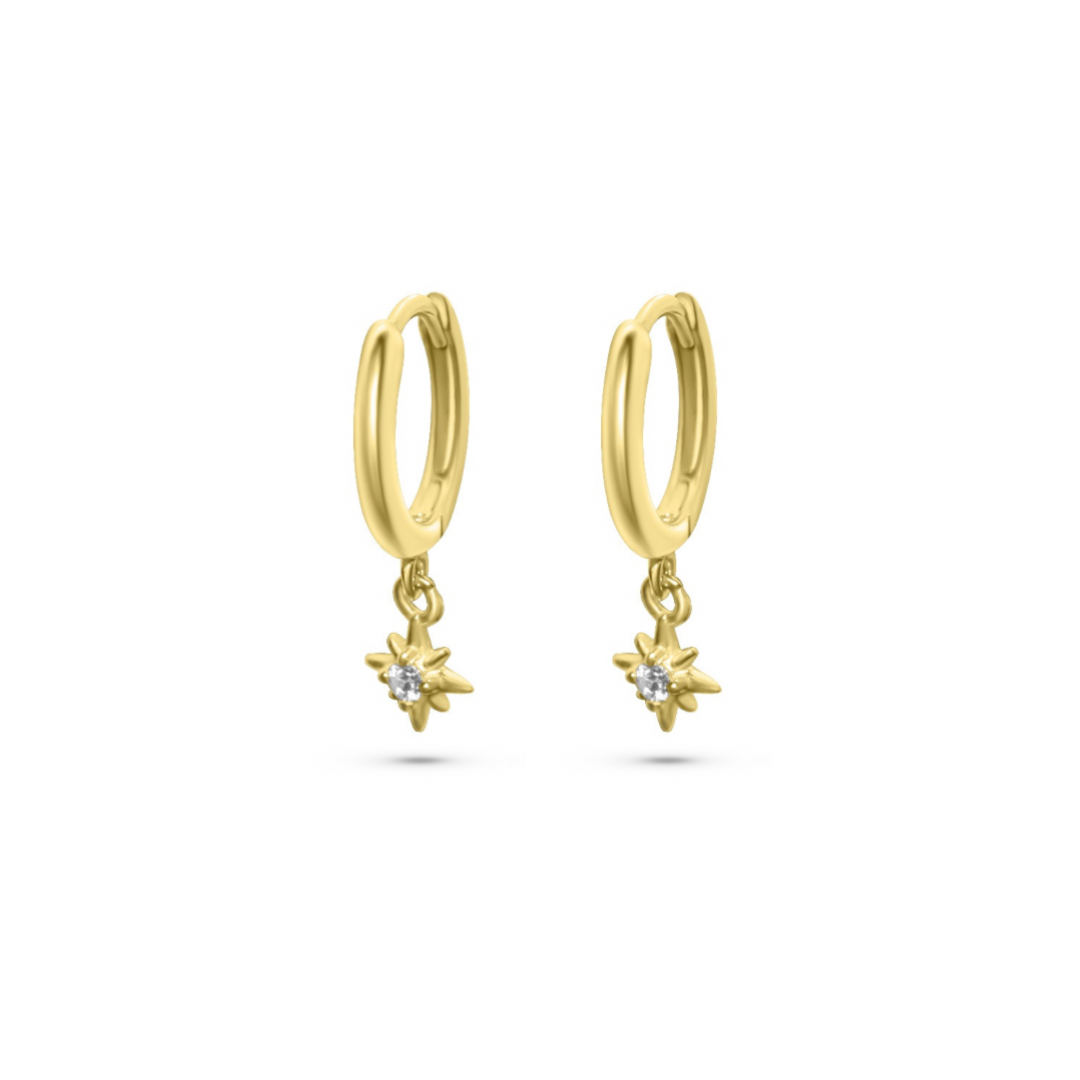 8-Pointed Star Earring Stack