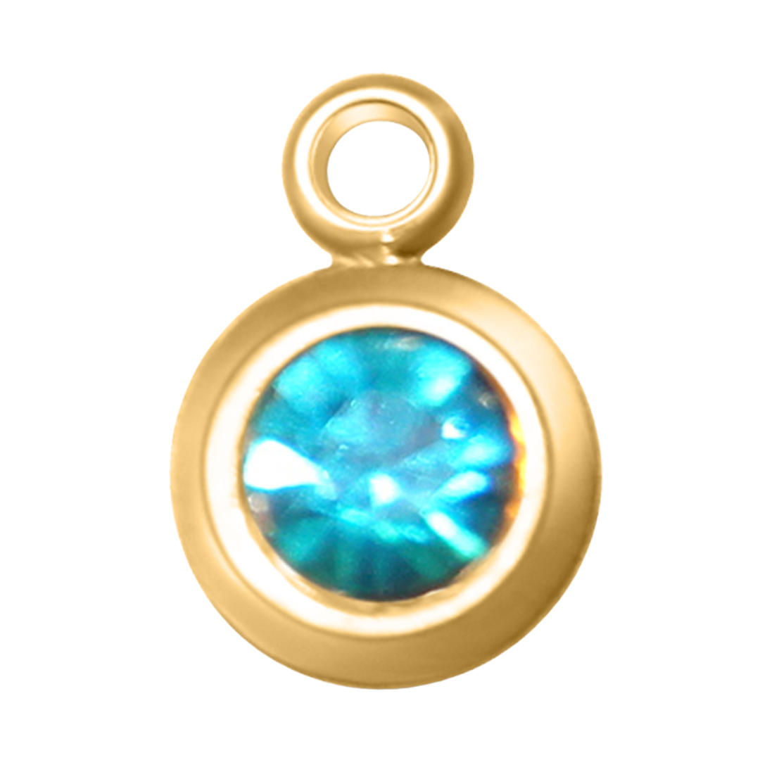 Round Birth Stone Charms