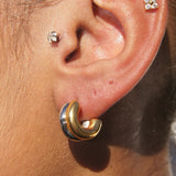 Mixed Hoop Stud Earrings