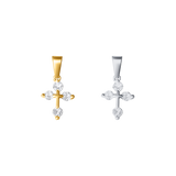 Pointed Diamond Cross Charm