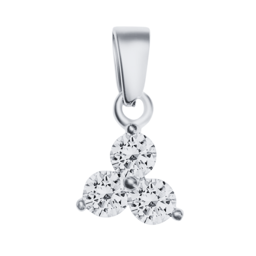3 Diamond Flower Charm