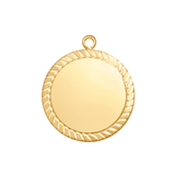 Patterned Frame Blank Circle Pendant