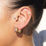 Mixed Hoop Stud Earrings