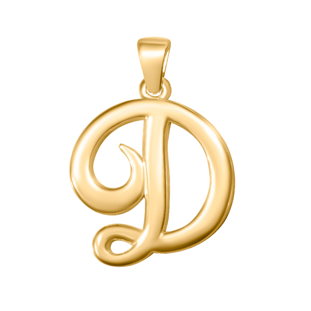 Large Cursive Letter Charms