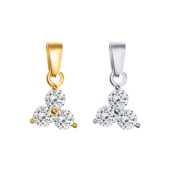 3 Diamond Flower Charm