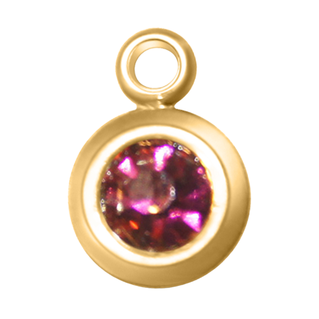 Round Birth Stone Charms