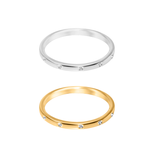 Round Ring with Diamonds