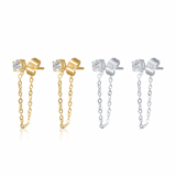 Diamond Studs with Chain