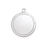 Patterned Frame Blank Circle Pendant