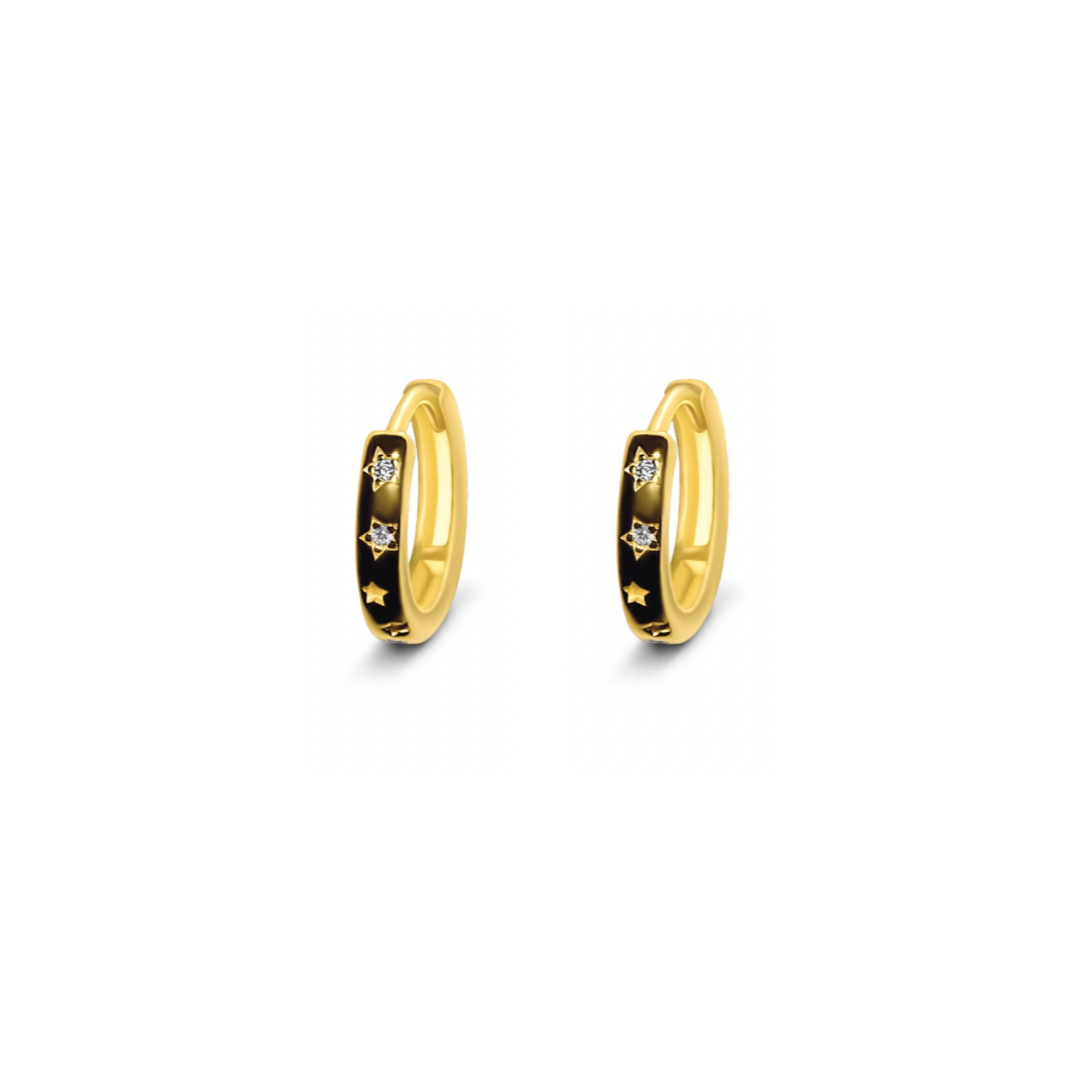 Diamond Star Earrings Stack