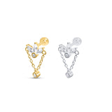 Diamond Crown with Chain Flatback Stud