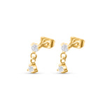 Diamond Dangly Studs