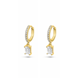Rectangle Diamond Earring Stack