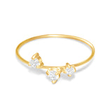 Dainty Three Diamond Ring