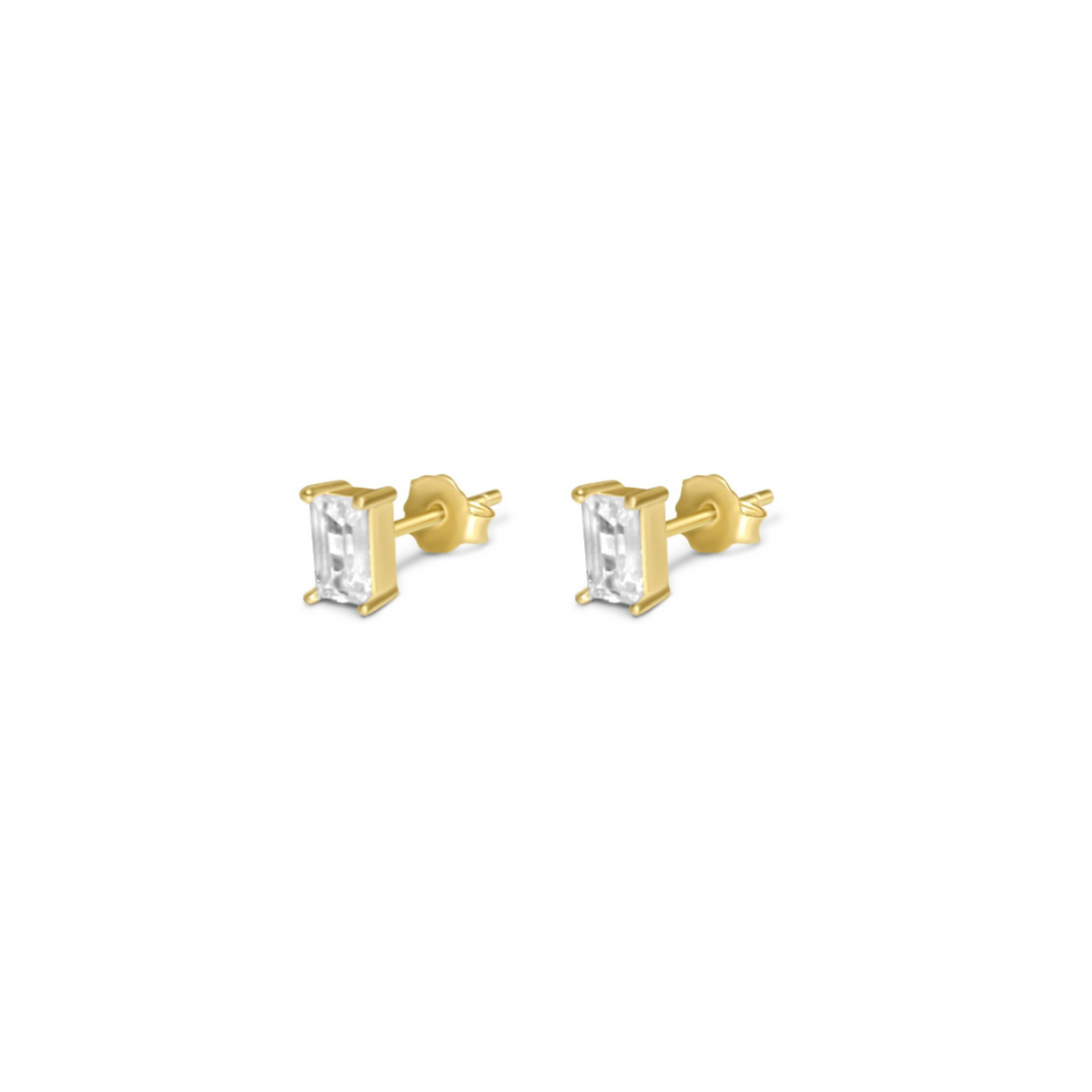 Rectangle Diamond Earring Stack