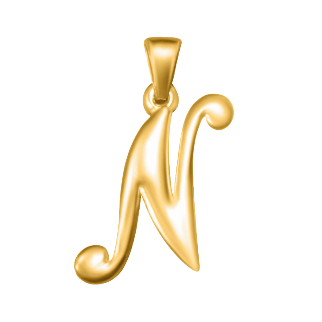 Large Cursive Letter Charms