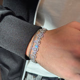 12mm Double Diamond Teardrop Bracelet