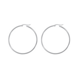 Large Silver Hoops