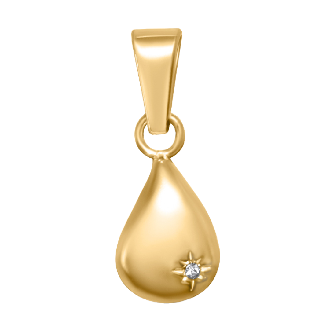 Diamond Teardrop Charm