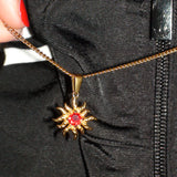Red Sun Pendant Charm